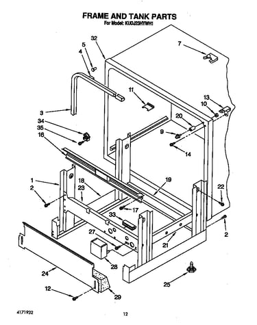 Frame and tank