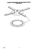 Lower washarm and strainer