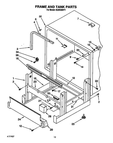 Frame and tank