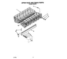 KitchenAid KUDD230Y1 upper rack and track diagram