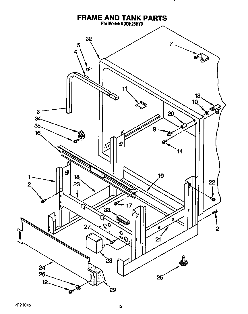 Frame and tank