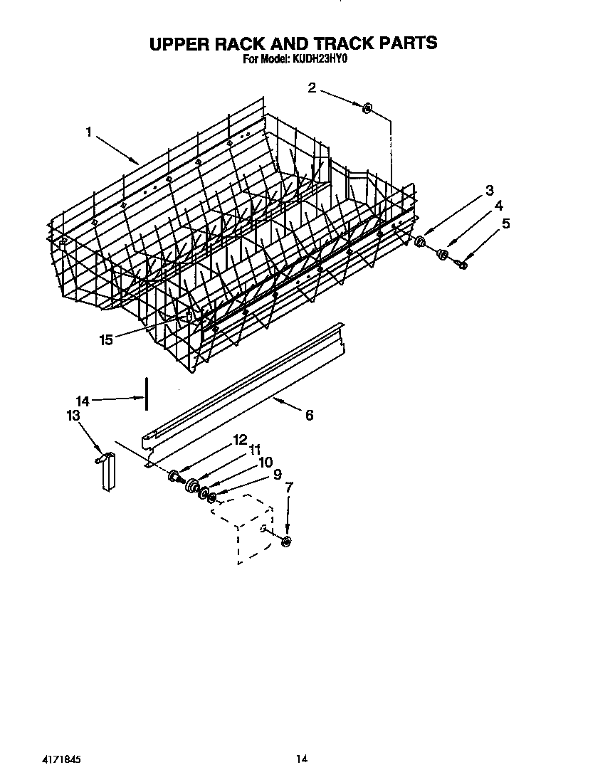 Upper rack and track