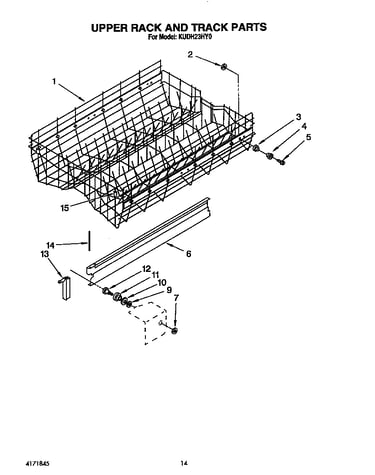 Upper rack and track