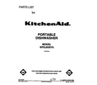 KitchenAid KPDJ630Y0 front cover diagram