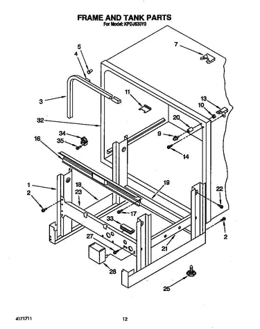Frame and tank