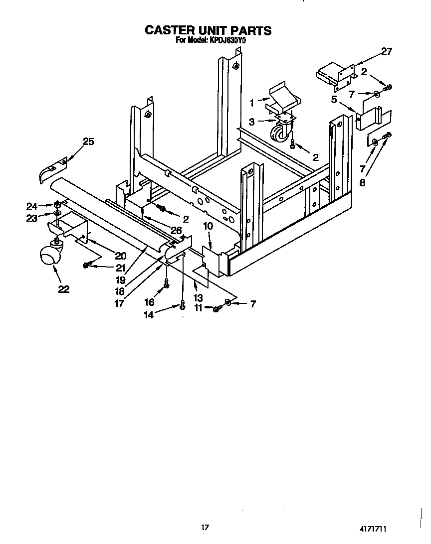 Caster unit