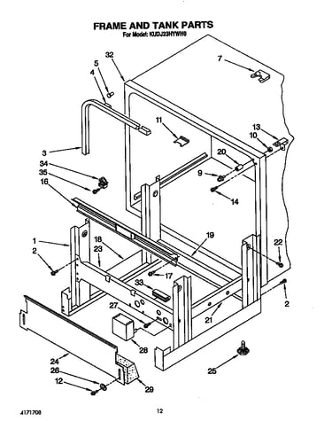 Frame and tank
