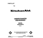 KitchenAid KUDJ230Y0 front cover diagram