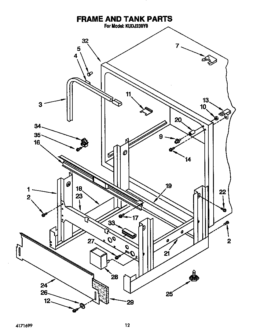 Frame and tank