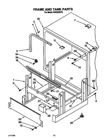 Frame and tank
