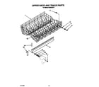 KitchenAid KUDD230Y0 upper rack and track diagram
