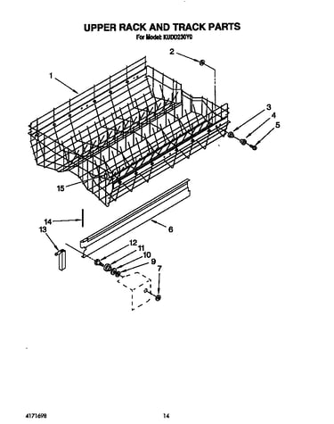 Upper rack and track
