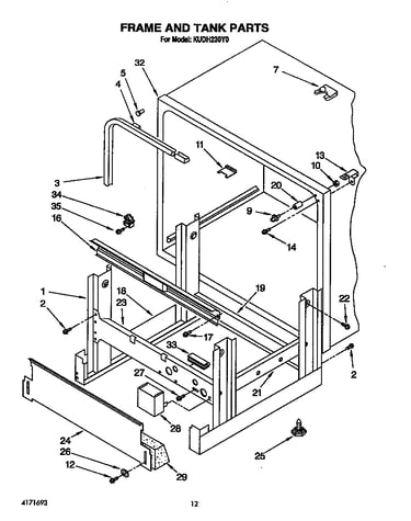 Frame and tank