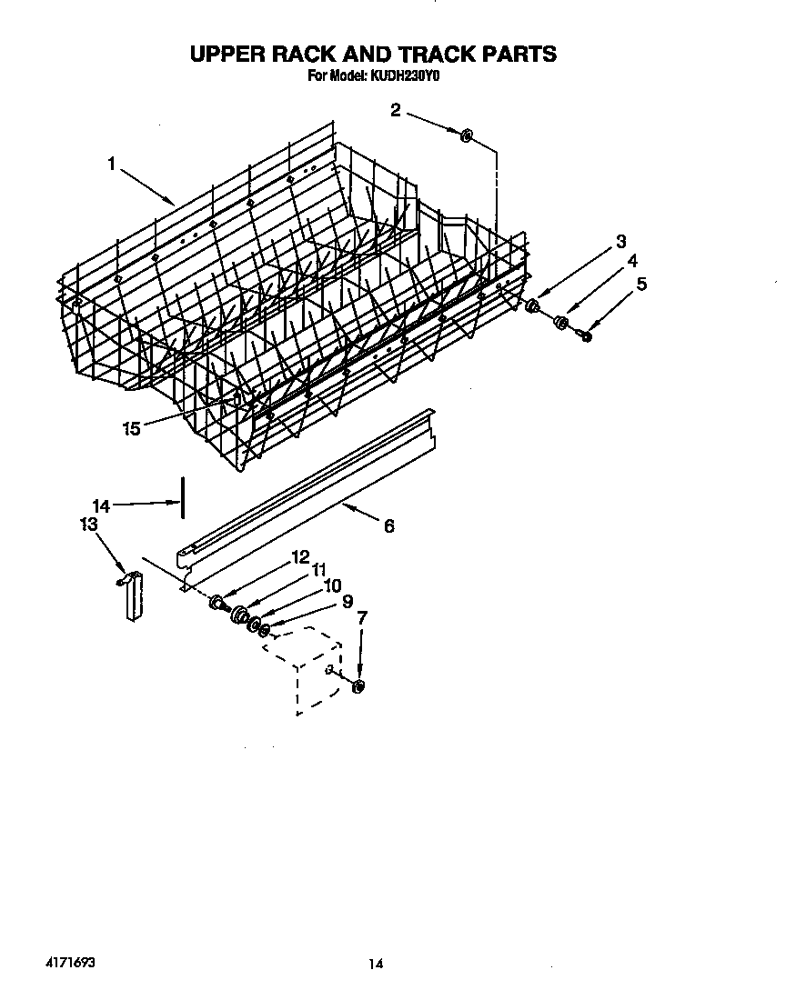 Upper rack and track