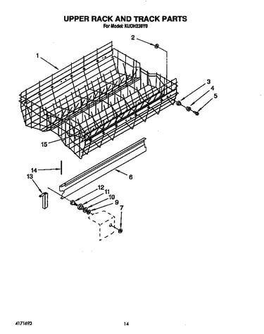 Upper rack and track