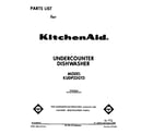 KitchenAid KUDP22GT3 front cover diagram