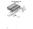 KitchenAid KUDP22GT3 upper rack and track diagram