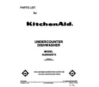KitchenAid KUDI22GT3 front cover diagram