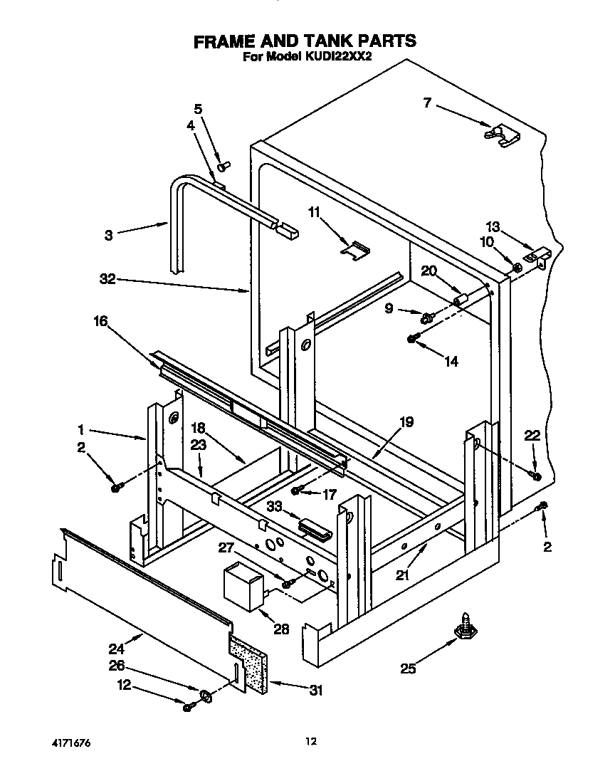Frame and tank