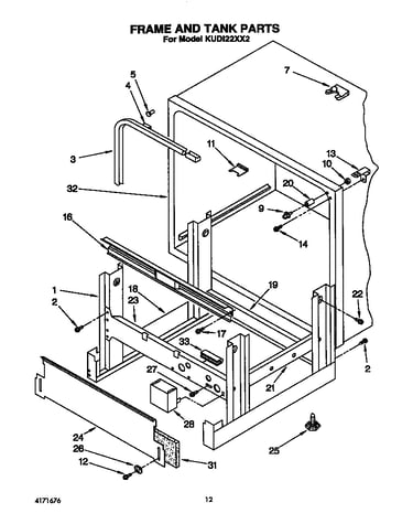 Frame and tank