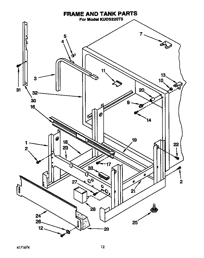 Frame and tank