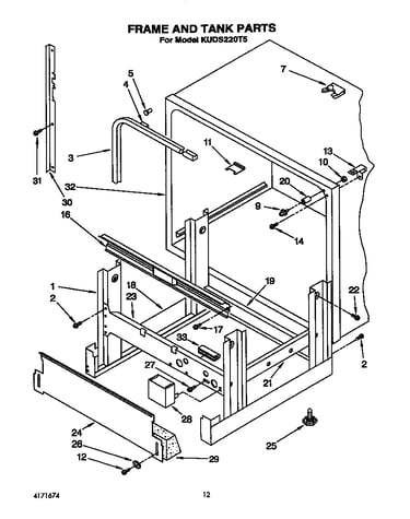 Frame and tank
