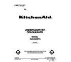KitchenAid KUDA22ST5 front cover diagram