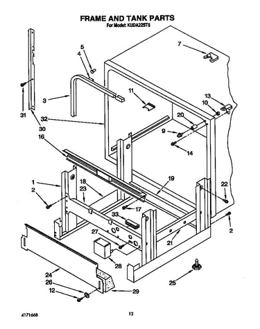 Frame and tank