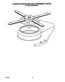 Lower washarm and strainer