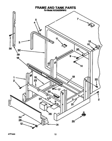 Frame and tank