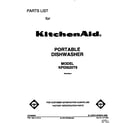 KitchenAid KPDI620T6 front cover diagram