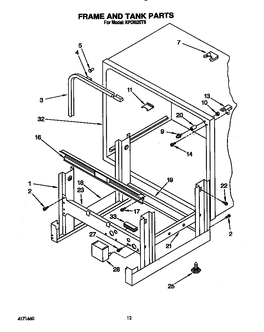 Frame and tank