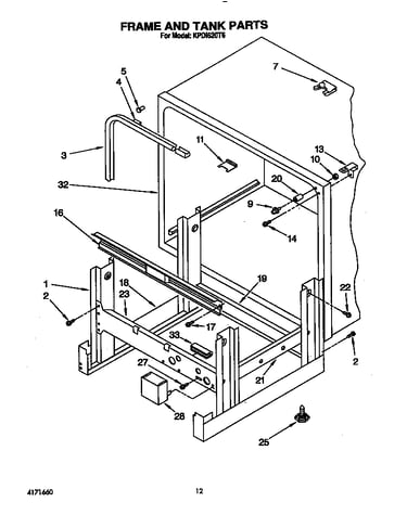 Frame and tank