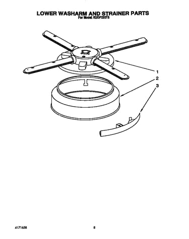 Lower washarm and strainer