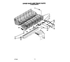 KitchenAid KUDP220T6 upper rack and track diagram