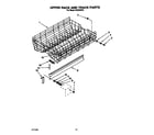 KitchenAid KUDI220T6 upper rack and track diagram