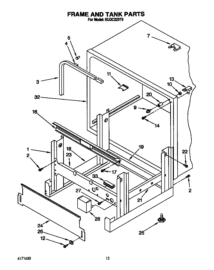 Frame and tank