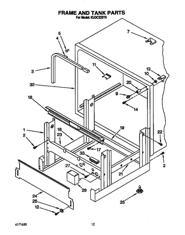 Frame and tank