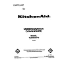 KitchenAid KUDB220T6 front cover diagram