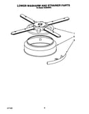 Lower washarm and strainer