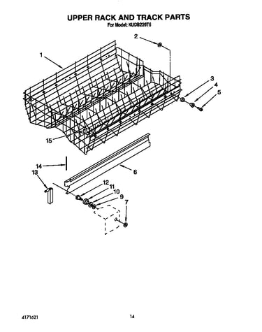 Upper rack and track