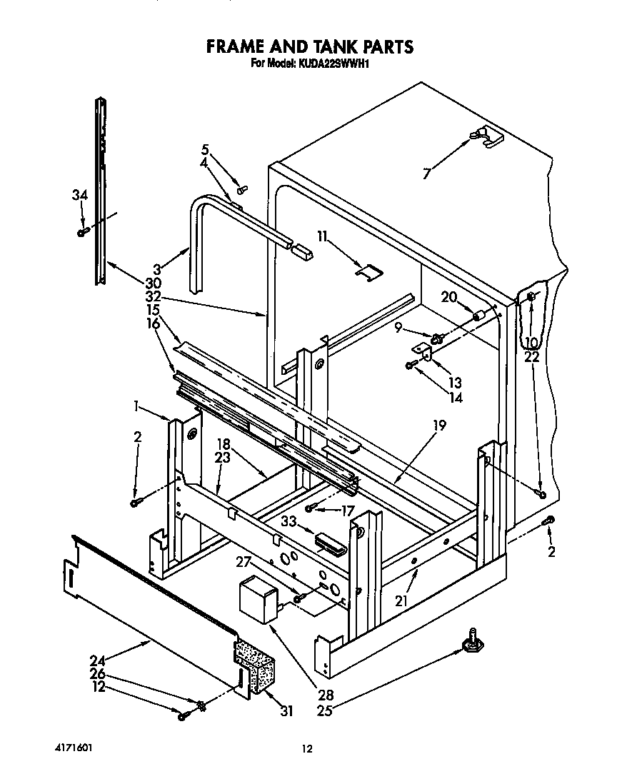 Frame and tank