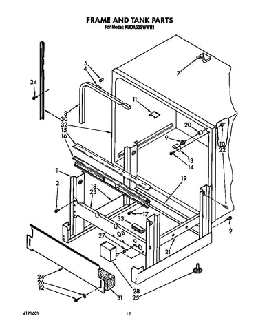 Frame and tank