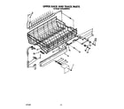 KitchenAid KUDA22SWWH1 upper rack and track diagram