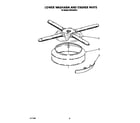 KitchenAid KUDA22ST4 lower washarm and strainer diagram