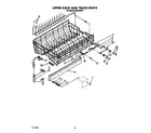 KitchenAid KUDA22ST4 upper rack and track diagram