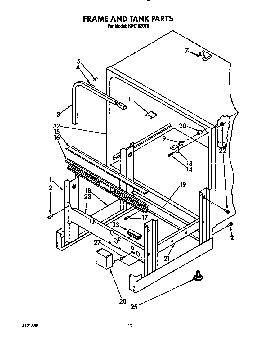 Frame and tank