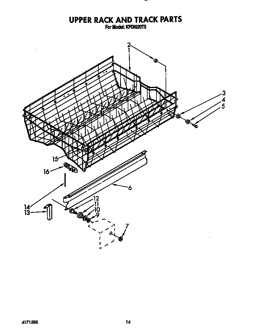Upper rack and track