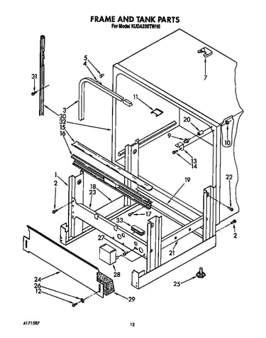 Frame and tank