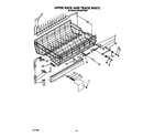 KitchenAid KUDA220TWH5 upper rack and track diagram